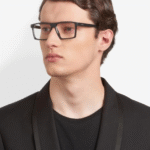 Hugo Boss HG 1371 KB7 γυαλιά οράσεως ανδρικά μαύρα ορθογώνια κοκκάλινα