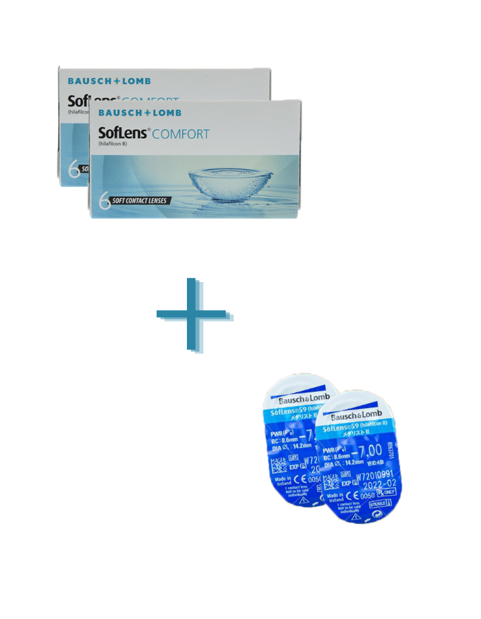 Bausch and Lomb Soflens 2 κουτιά + 2 τεμάχια δώρο