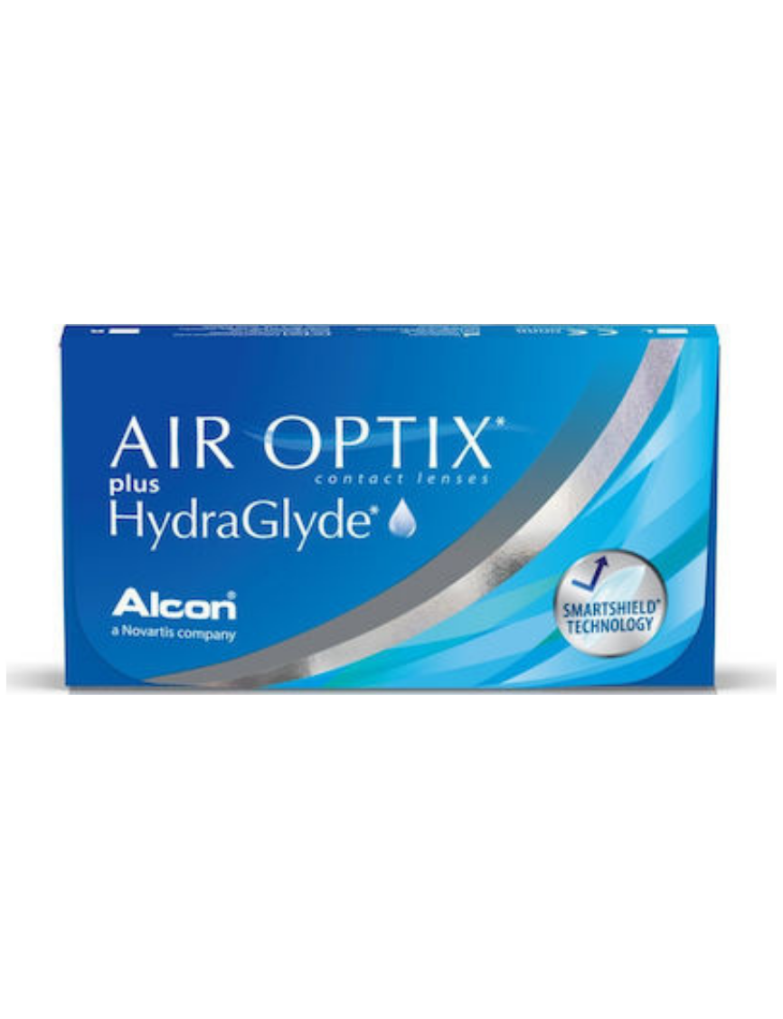 Air Optix Plus Hydraglyde Μυωπίας Μηνιαίοι 6τμχ